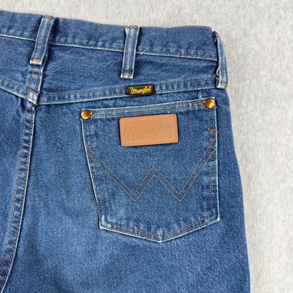 Vintage Wrangler Jeans Mens Fits 33x33 Blue 13MWZ Cowboy Cut 70s Made in USA